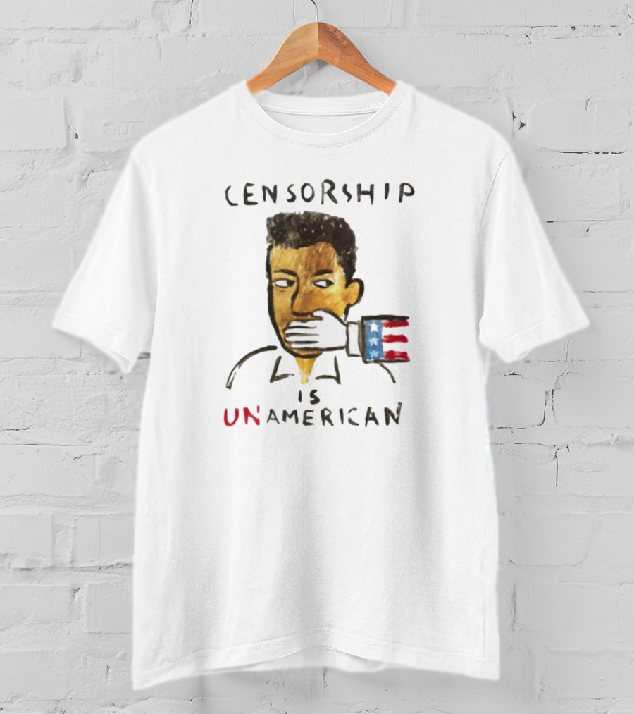 Censorship Is Unamerican With American Flag Colors T-Shirt