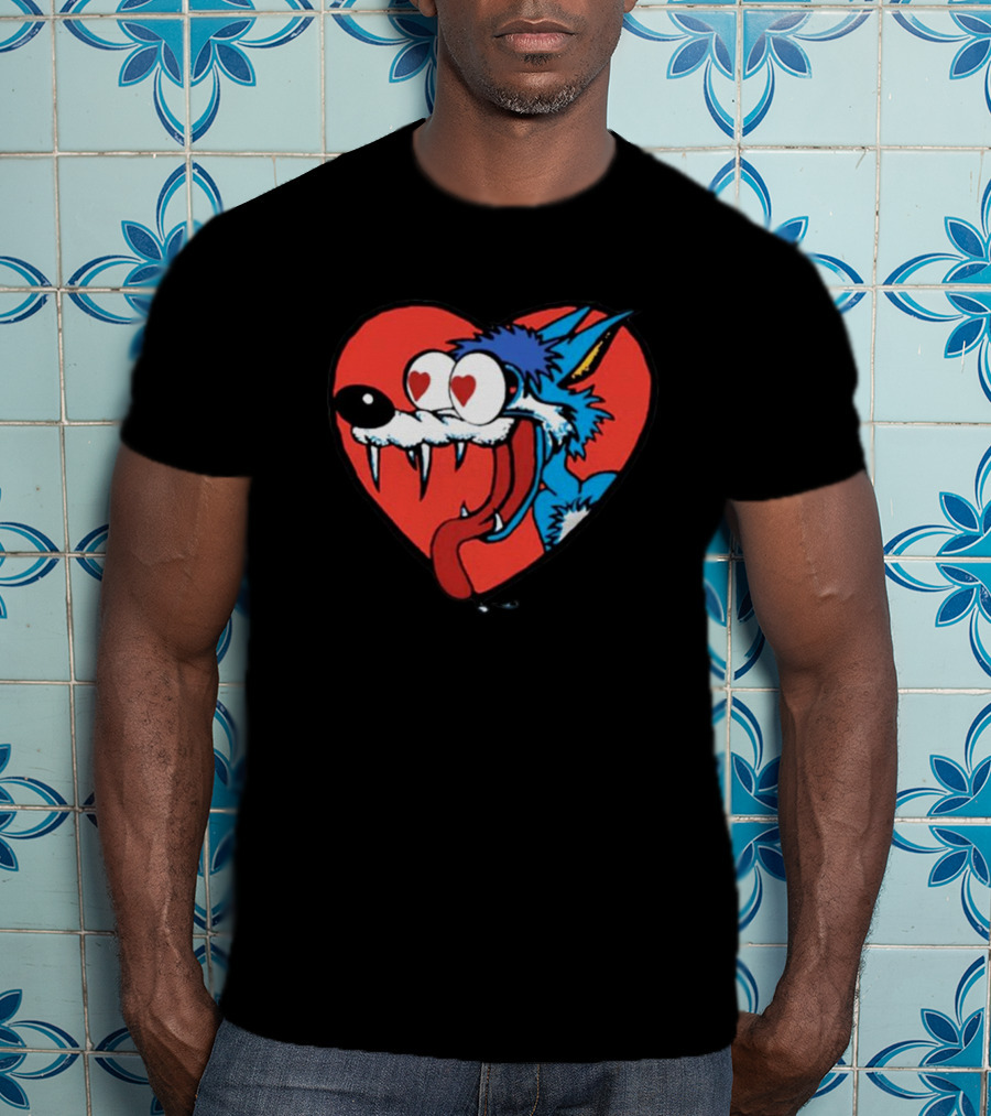 Wolf Heart Eyes Lizard Jesus T-Shirt