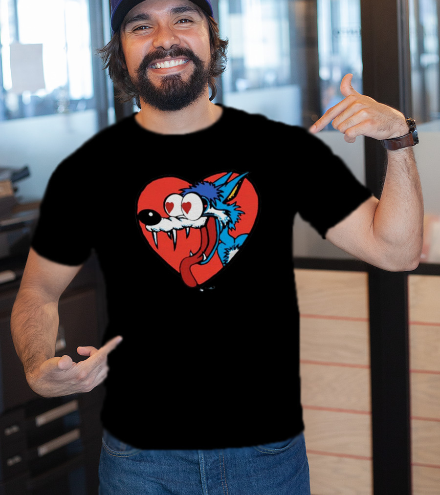 Wolf Heart Eyes Lizard Jesus T-Shirt