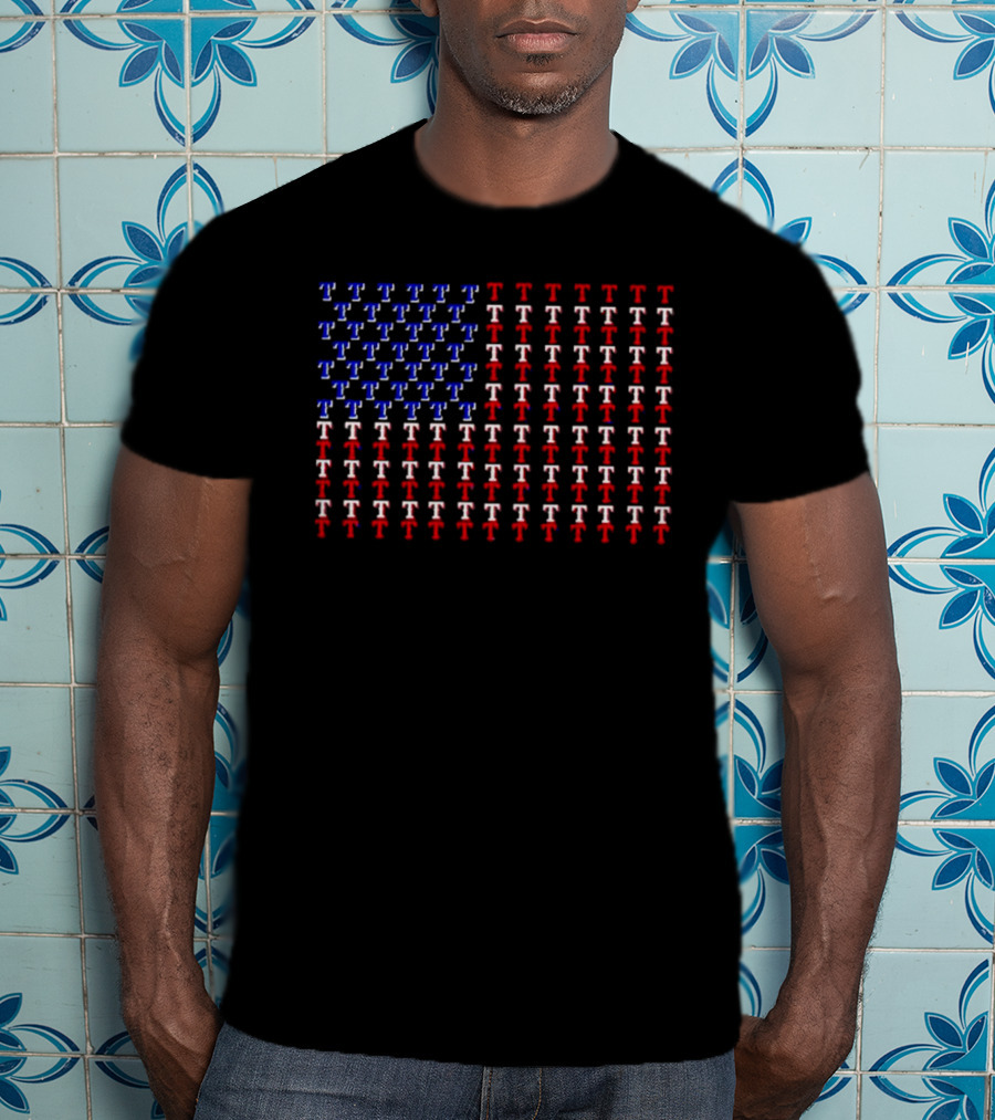 Texas Rangers American Flag T-Shirt