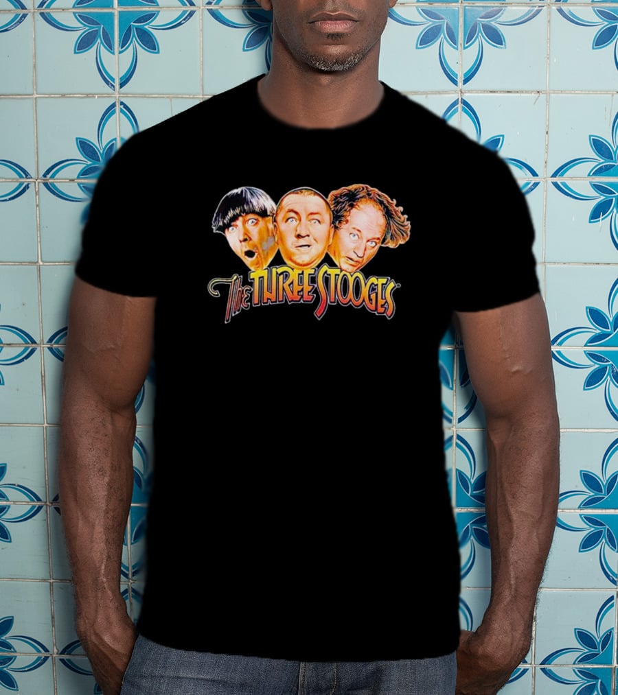 The Three Stooges Classic Comedy Trio Faces T-Shirt