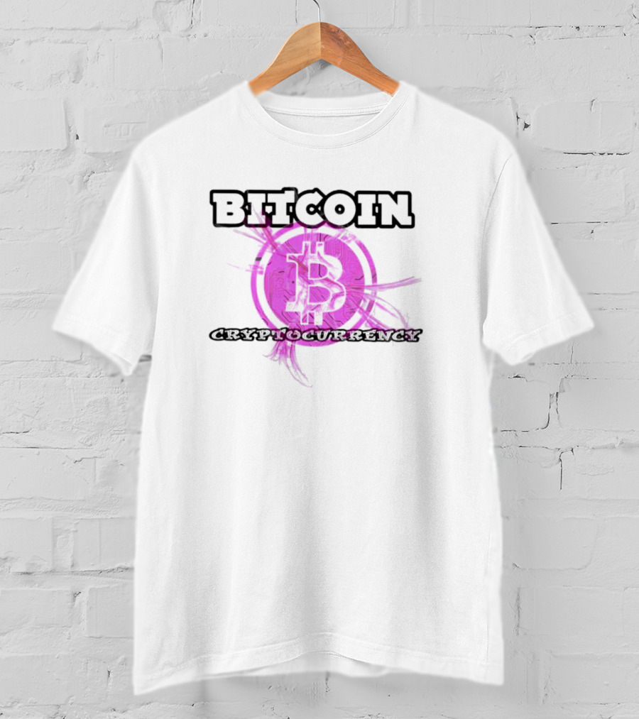 Bitcoin Cryptocurrency Pink T-Shirt