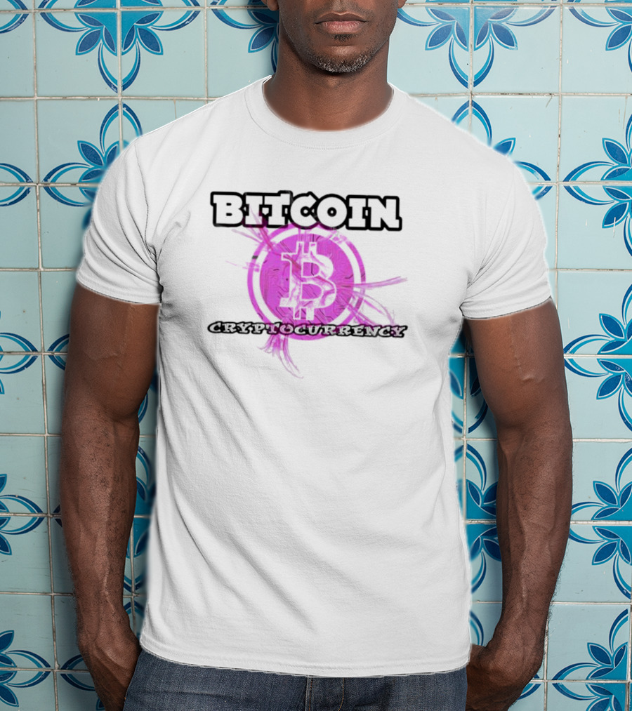 Bitcoin Cryptocurrency Pink T-Shirt