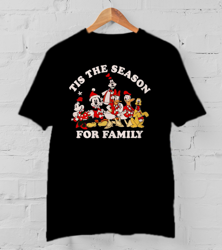 Disney Family Christmas Season Mickey Donald Goofy Minnie Pluto T-Shirt