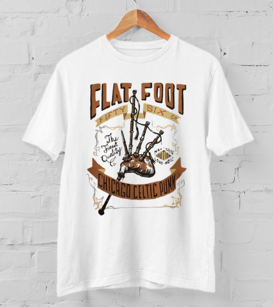 Flatfoot Fifty Six Co Chicago Celtic Punk Bagpipes T-Shirt