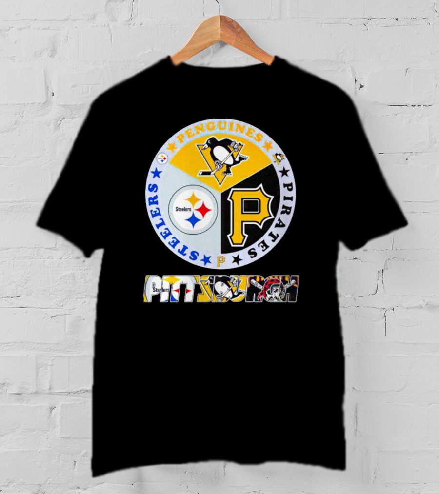 Steelers Penguins Pirates Pittsburgh Circle T-Shirt