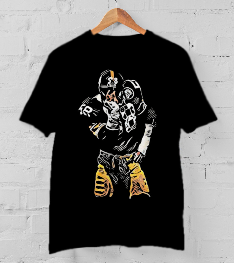 Steelers Jack Lambert Jack Splat Football Legend Black And Gold T-Shirt