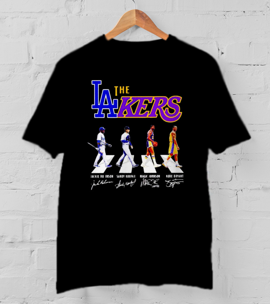 LA Lakers Jackie Robinson Sandy Koufax Magic Johnson Kobe Bryant T-Shirt