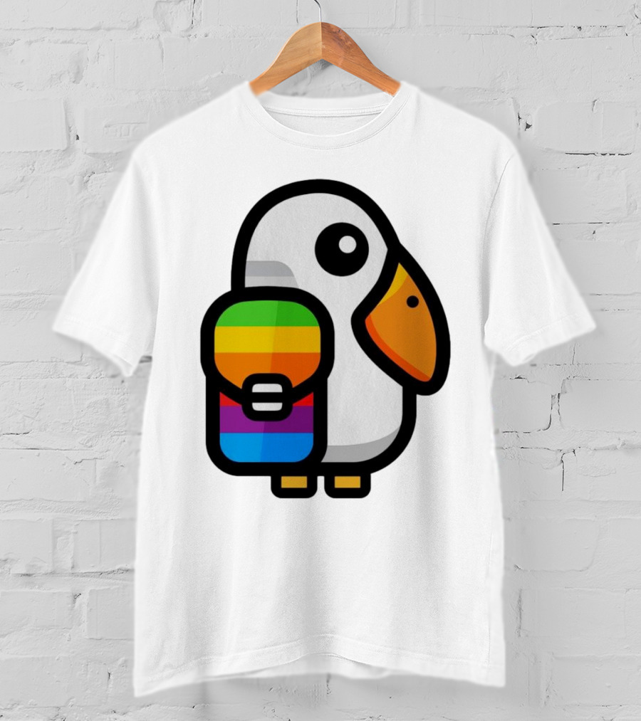 Basic Apple Guy Rainbow Pelican T-Shirt