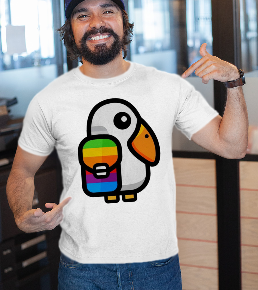 Basic Apple Guy Rainbow Pelican T-Shirt