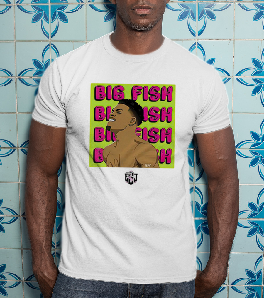 Errol Spence Jr Big Fish Repeating Text T-Shirt