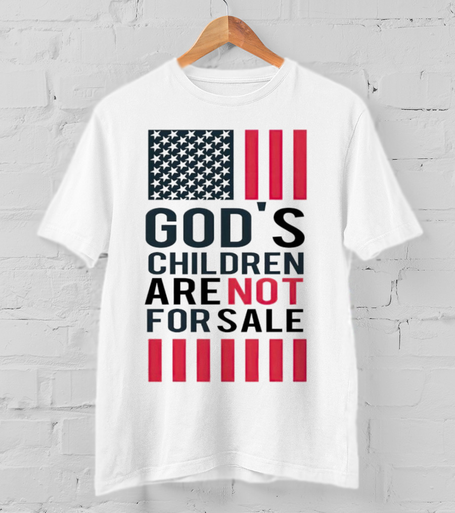 God's Children Are Not For Sale American Flag Stripes T-Shirt