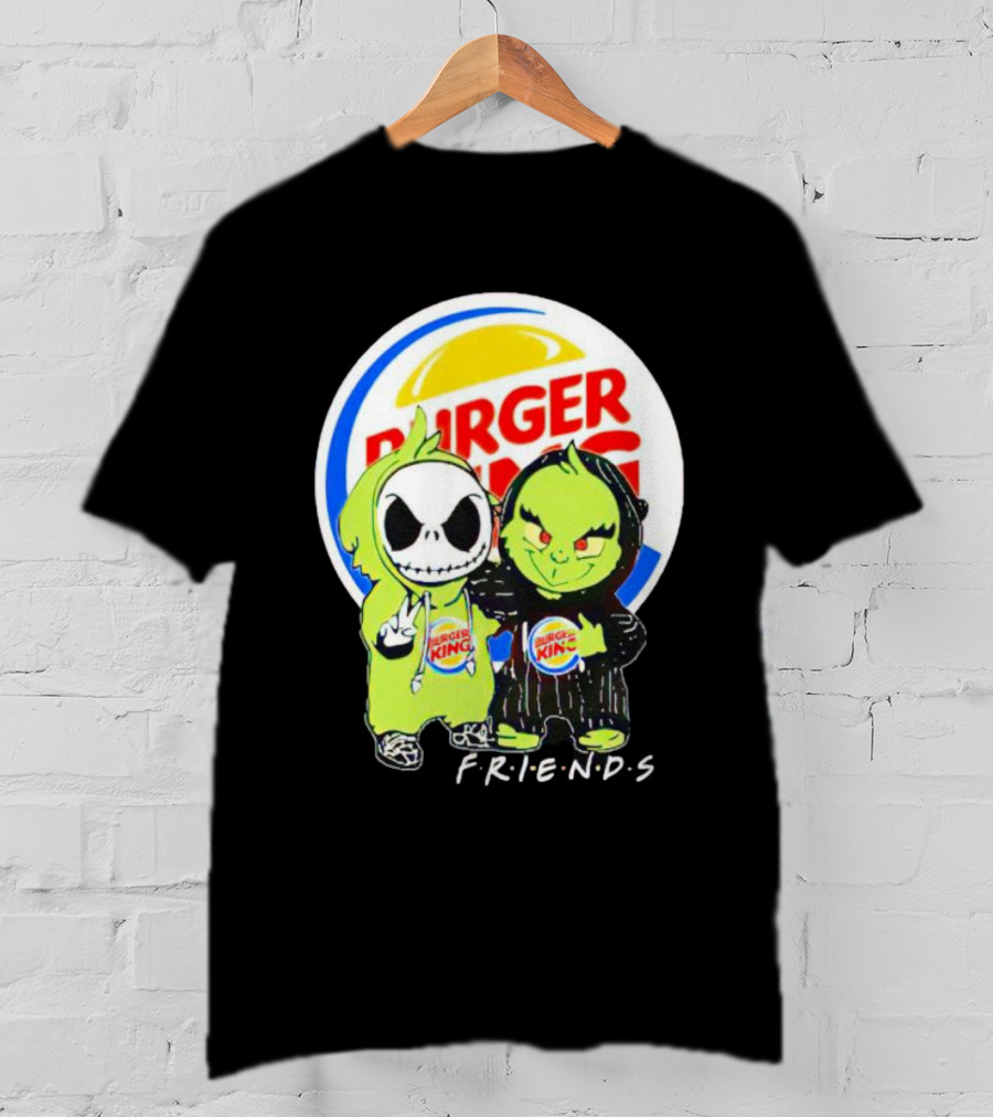 Burger King Friends Jack Skellington Grinch Collaboration T-Shirt