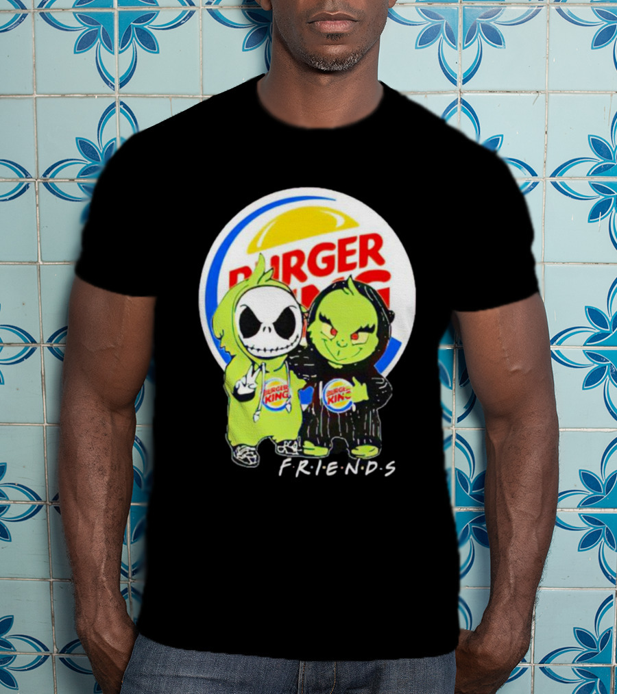 Burger King Friends Jack Skellington Grinch Collaboration T-Shirt