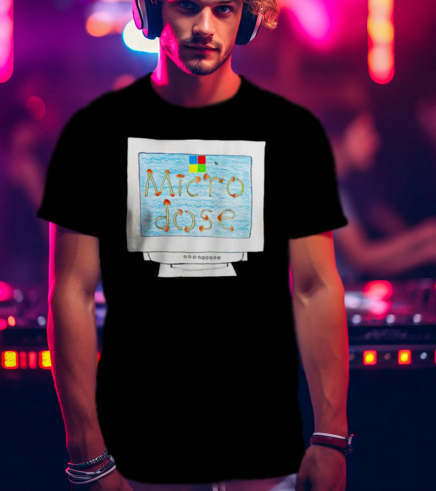 Dave Portnoy Microdose Retro Computer Monitor T-Shirt