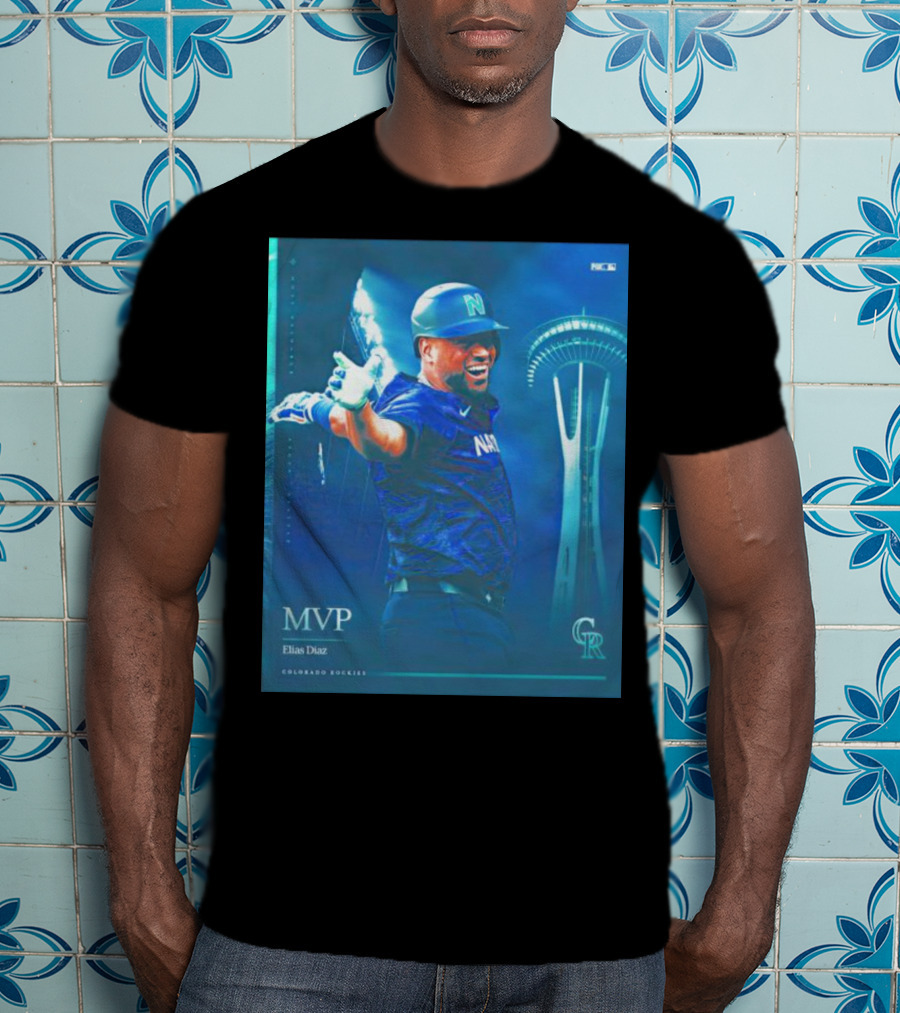 Elías Díaz MVP Colorado Rockies Seattle Skyline T-Shirt