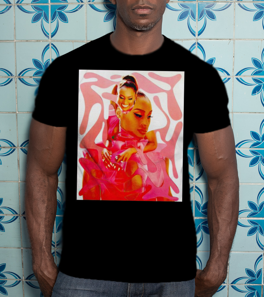 Issa Rae Barbie In Pink Abstract T-Shirt