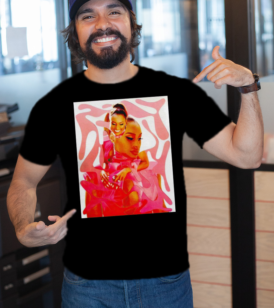Issa Rae Barbie In Pink Abstract T-Shirt