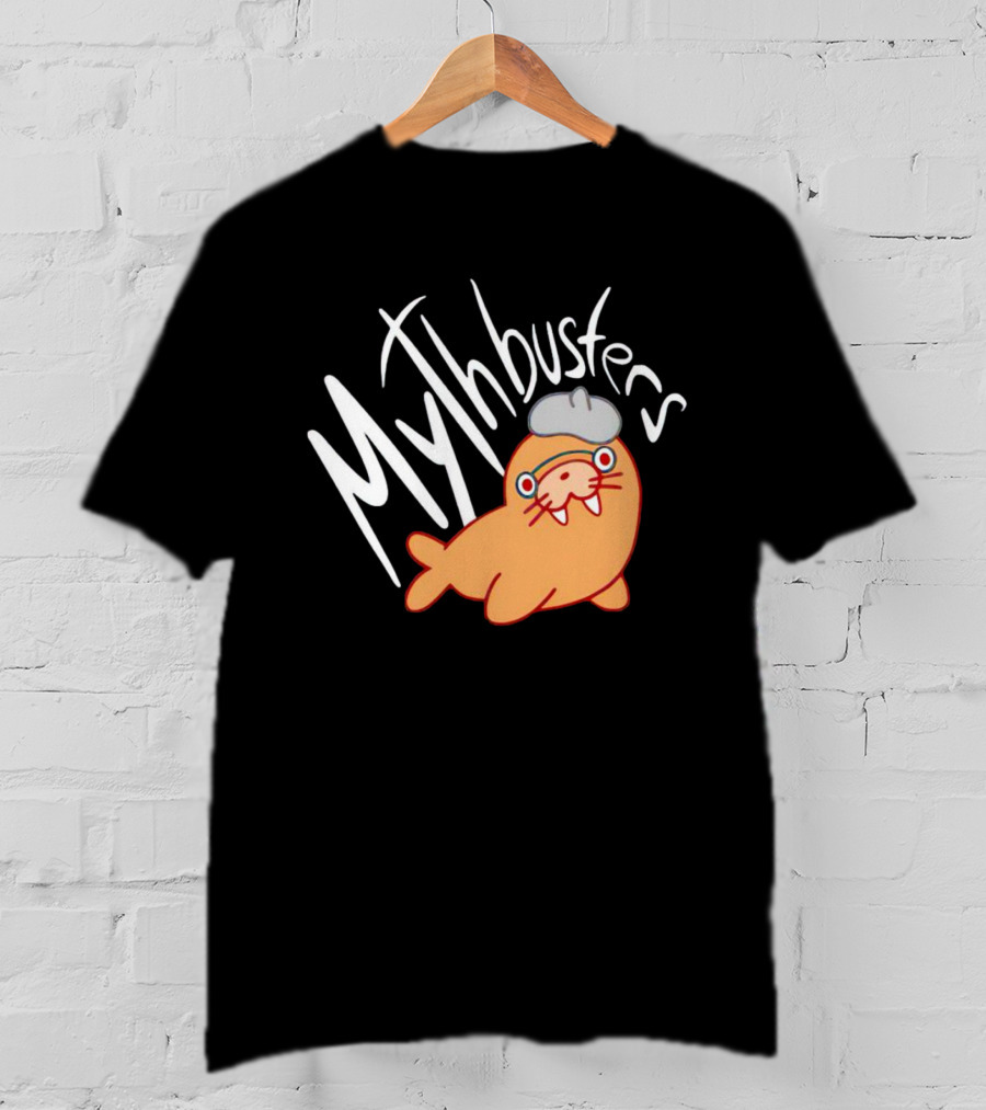Mythbusters Cute Cartoon Walrus With Glasses And Hat T-Shirt