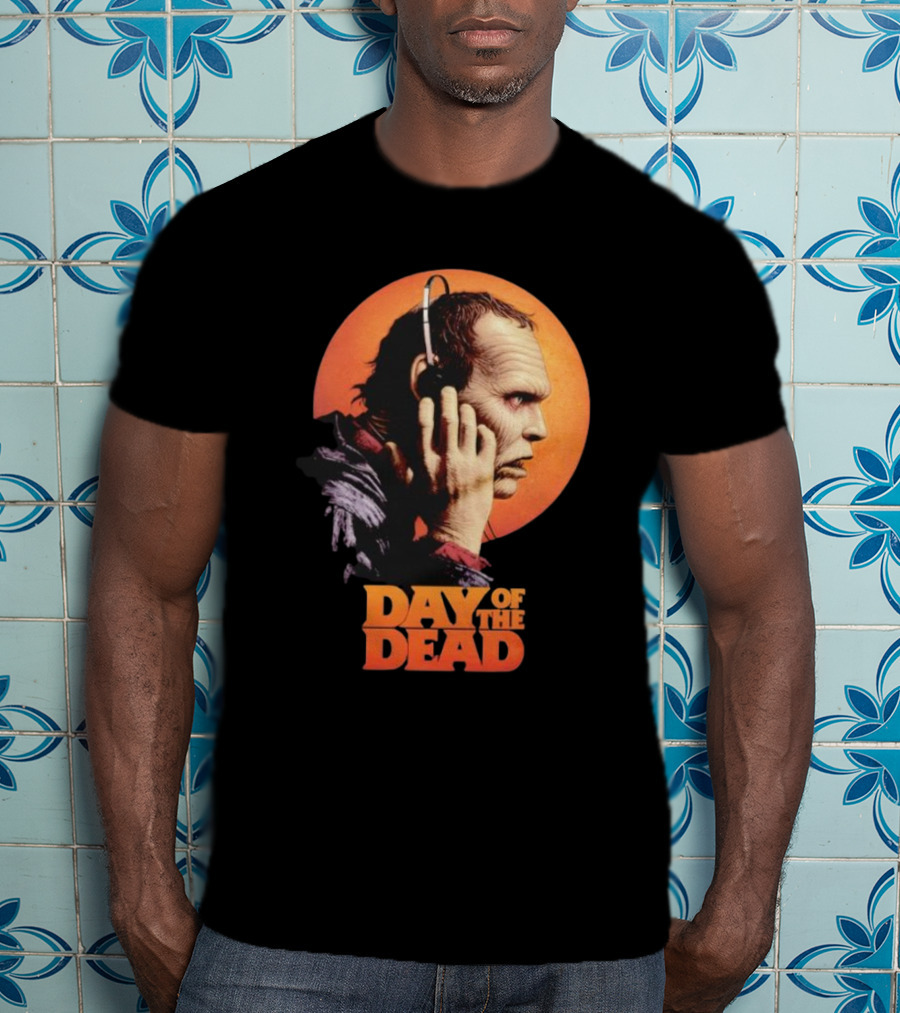 Day Of The Dead Bub Listening With Headphones T-Shirt