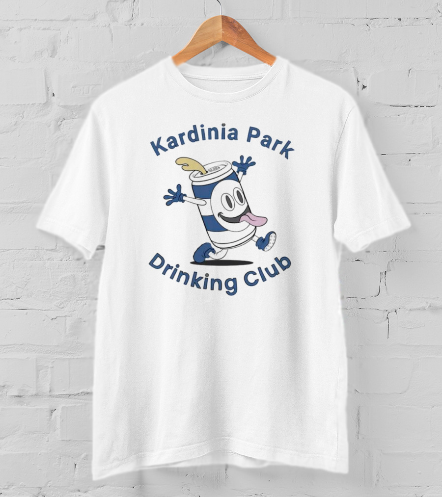 Kardinia Park Drinking Club Cartoon Can T-Shirt