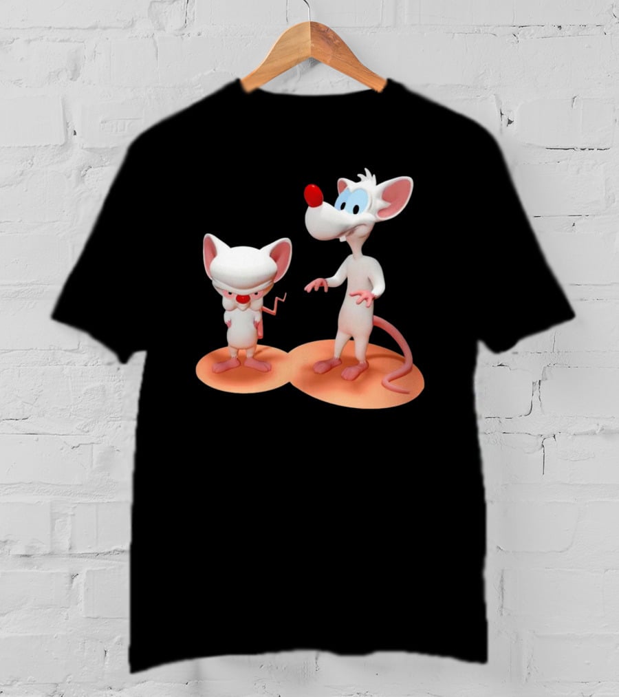 Pinky And The Brain Cartoon Characters Retro Animation Duo T-Shirt