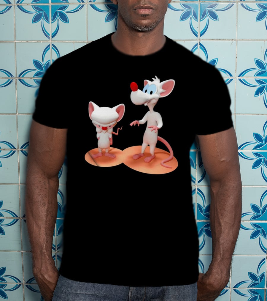 Pinky And The Brain Cartoon Characters Retro Animation Duo T-Shirt