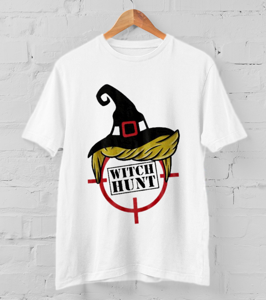 Witch Hunt Crosshairs Hat And Hair On Target T-Shirt