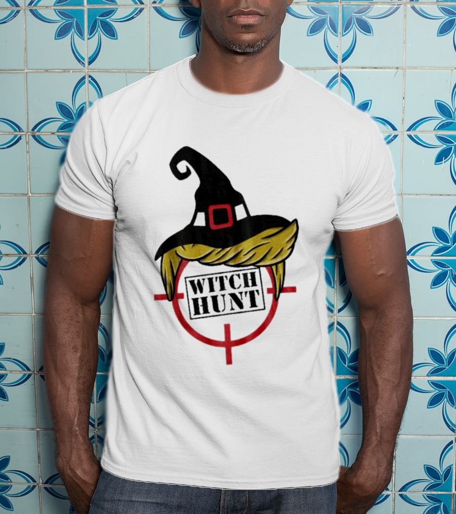 Witch Hunt Crosshairs Hat And Hair On Target T-Shirt