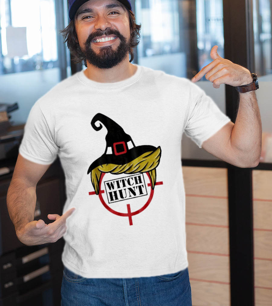 Witch Hunt Crosshairs Hat And Hair On Target T-Shirt