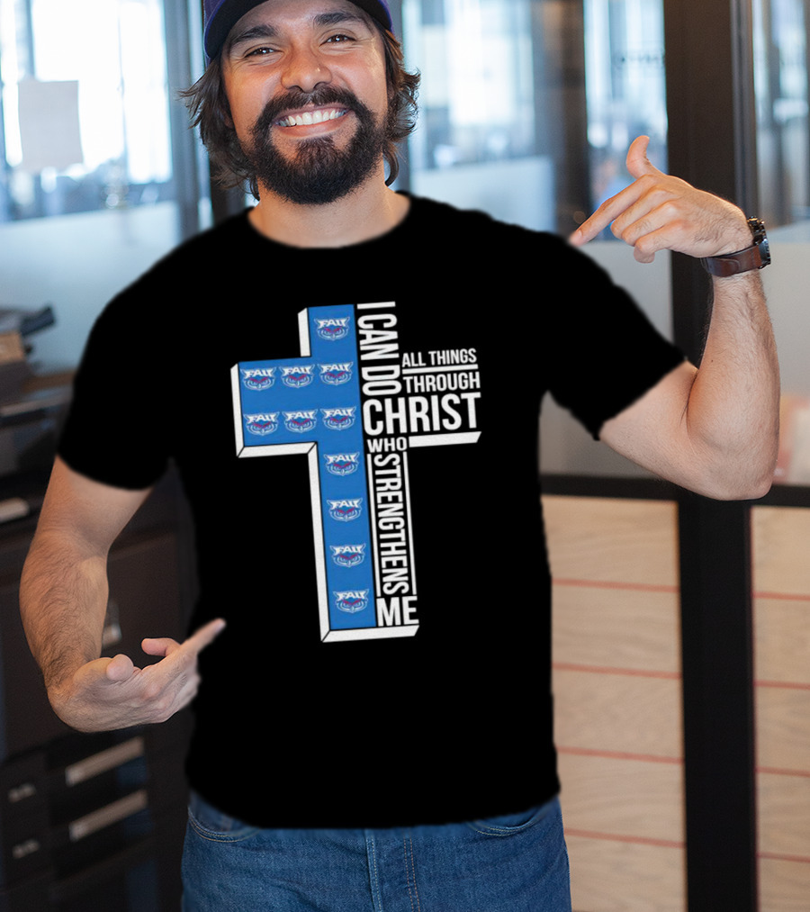 Atlantic Owls FAU I Can Do All Things Through Christ Who Strengthens Me T-Shirt