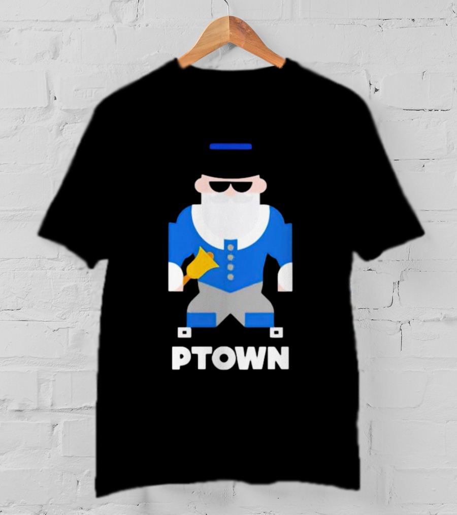 PTOWN Crier With Blue Jacket And Bell T-Shirt