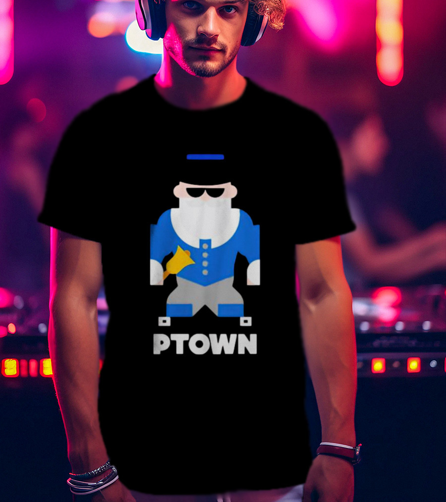 PTOWN Crier With Blue Jacket And Bell T-Shirt