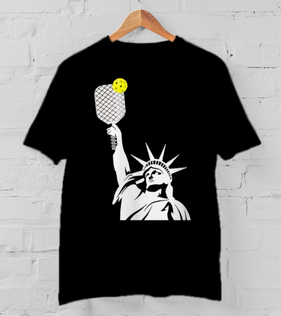 Statue Of Liberty With Pickleball Paddle And Ball T-Shirt
