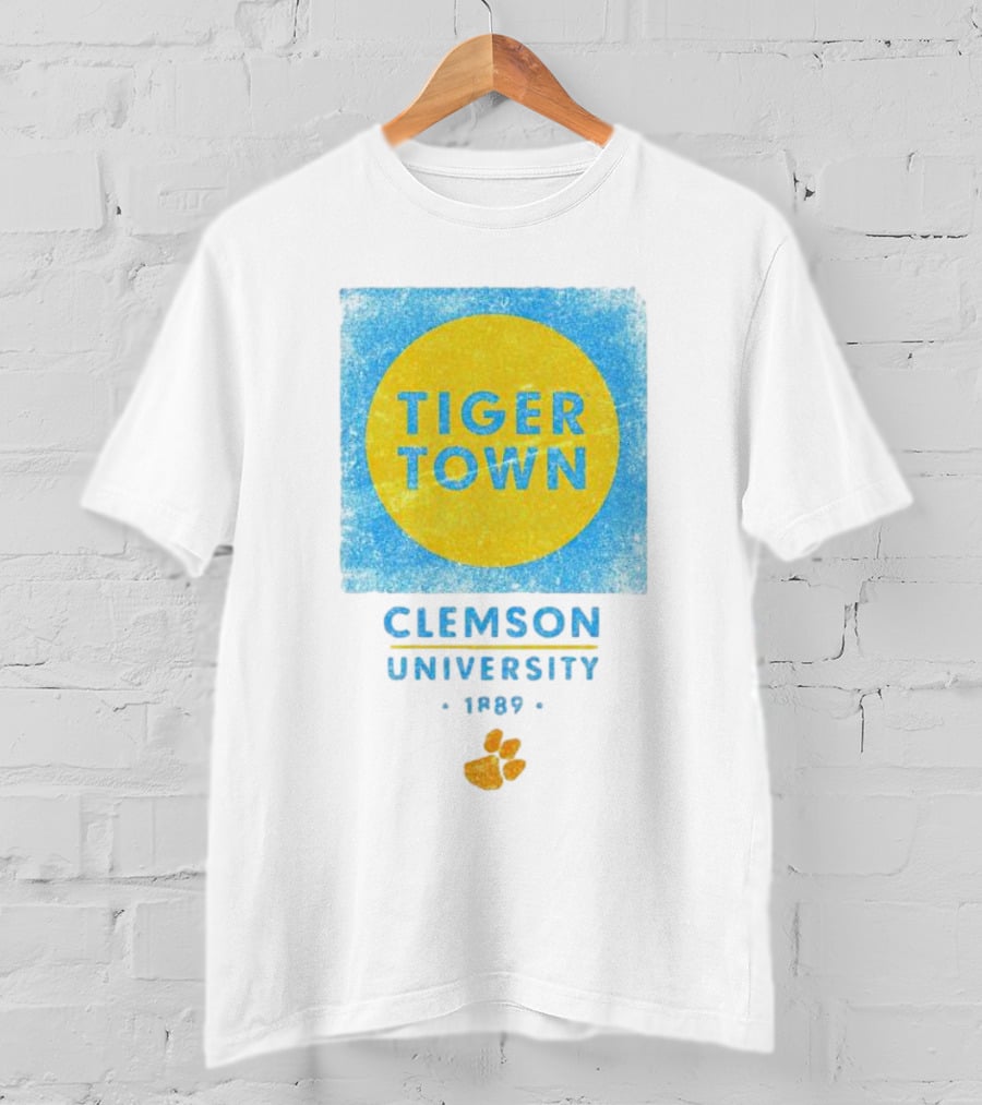 Tiger Town Clemson University 1889 Paw Prints T-Shirt