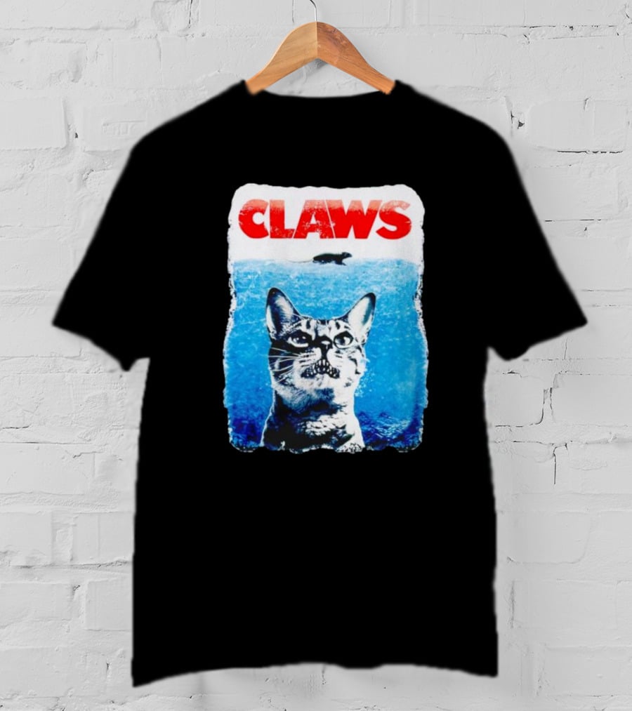 Claws Parody Cat With Fish Underwater T-Shirt
