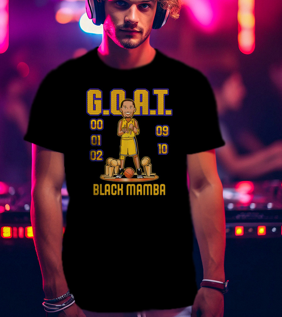 G.O.A.T. Black Mamba Basketball Legend 00 01 02 09 10 T-Shirt
