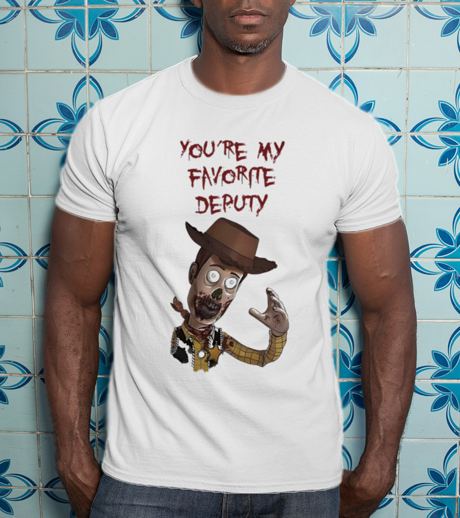 Zombie Sheriff Woody You're My Favorite Deputy T-Shirt