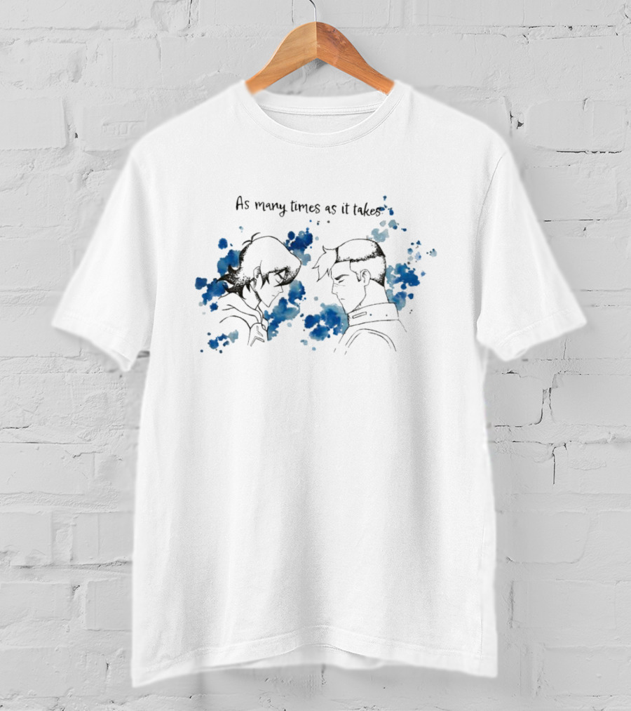 As Many Times As It Takes Blue Ink Splash T-Shirt
