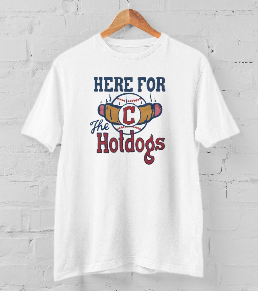 Cleveland Guardians Here For The Hotdogs Baseball T-Shirt