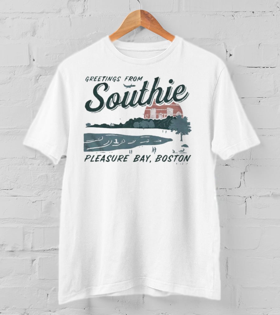 Greetings From Southie Pleasure Bay Boston Scenic Water View T-Shirt