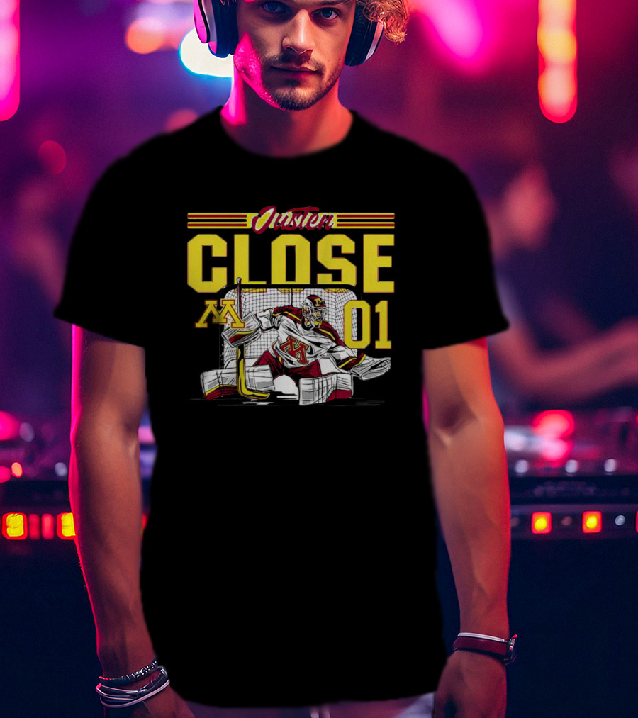 Minnesota Justen Close 01 Hockey Goalie Caricature T-Shirt
