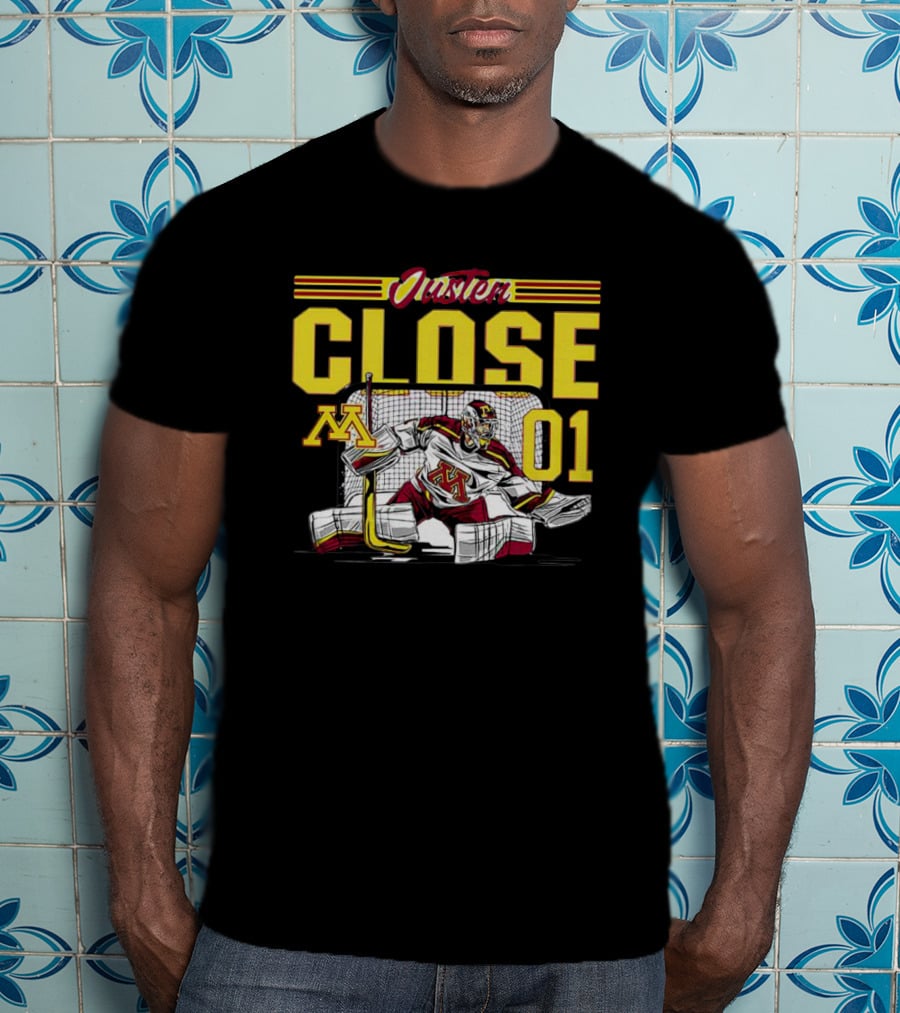 Minnesota Justen Close 01 Hockey Goalie Caricature T-Shirt