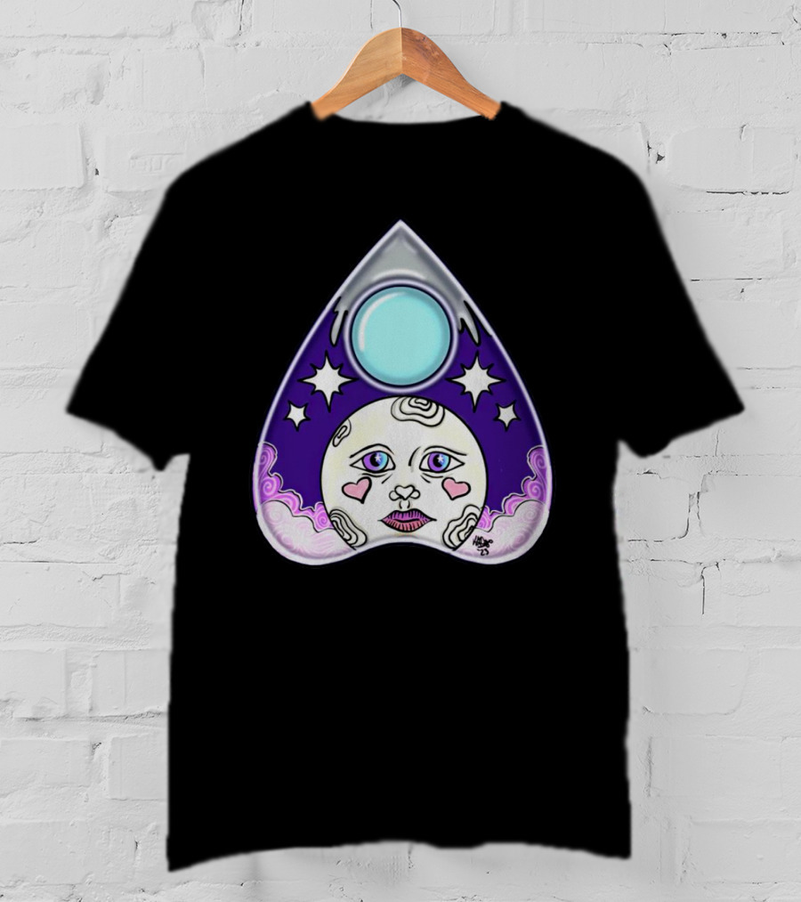 Moon Planchette Stars Face Heart Eyes T-Shirt