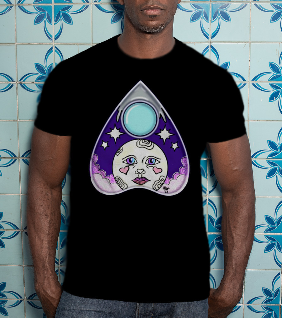 Moon Planchette Stars Face Heart Eyes T-Shirt