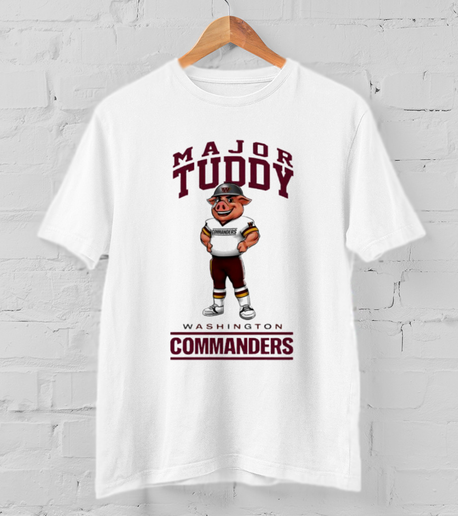 Washington Commanders Major Tuddy Pig Mascot T-Shirt