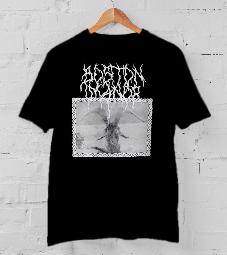 Boston Manor Goat Black Metal Style Monochrome T-Shirt