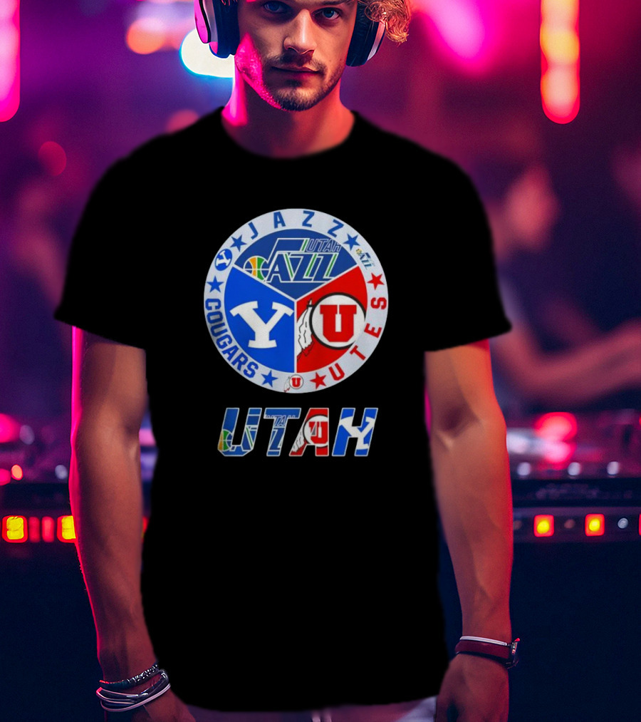 Jazz BYU Utes Utah Cougars T-Shirt