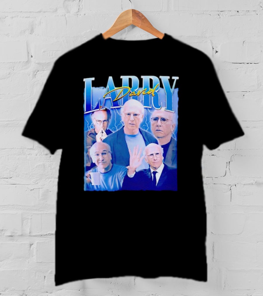 Larry David Collage Blue Lightning T-Shirt