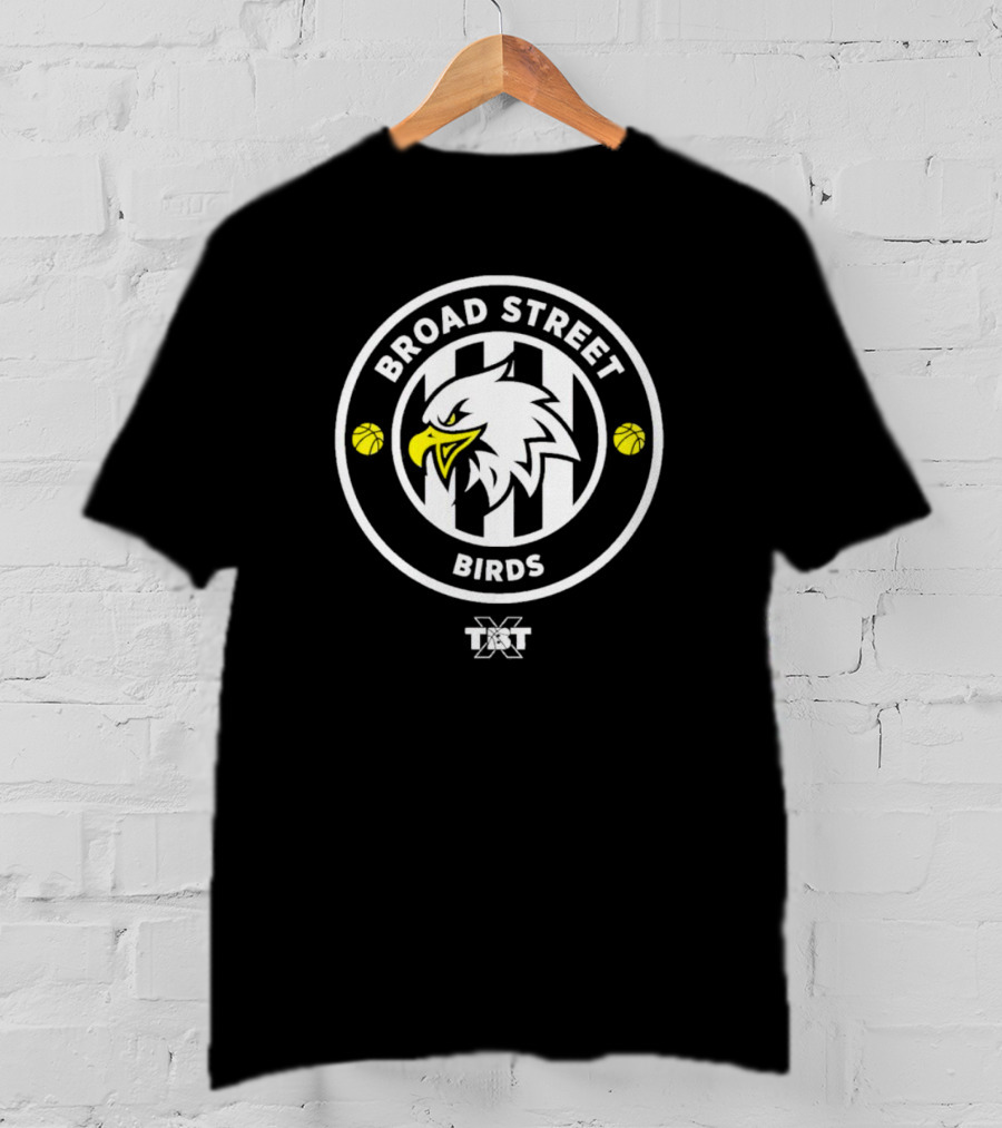 The Basketball Tournament Broad Street Birds TBT Logo Eagle Basketball T-Shirt